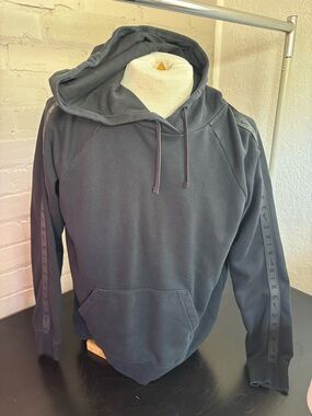 Nike Black Pullover Hoodie with Sleeve Logo Tape